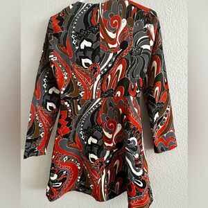 Zara Multicolor Abstract/Retro Print Dress